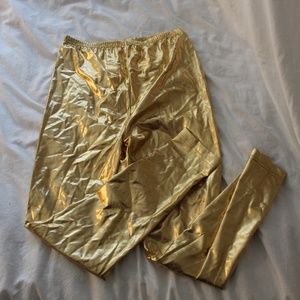 Metallic Gold Costume Leggings